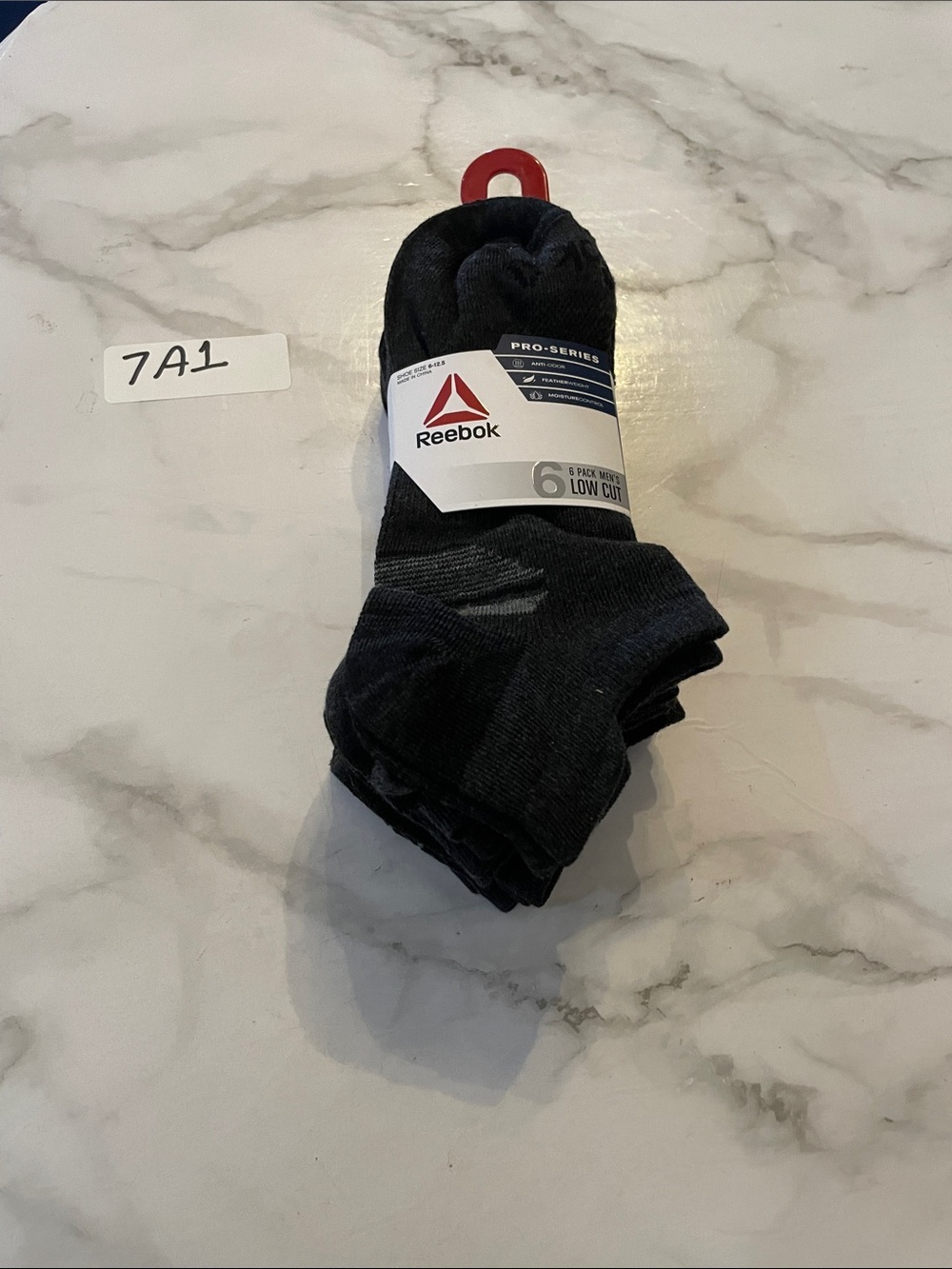 Reebok Men’s Low-Cut Athletic Socks - Black (6 Pack)